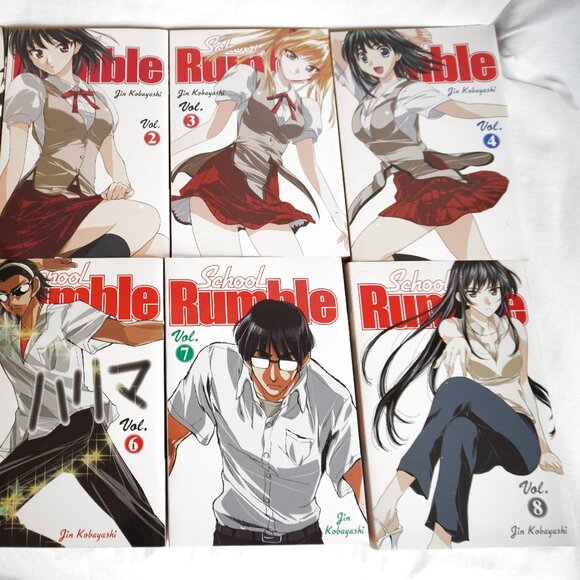 School Rumble Vol 1-8 Manga Lot - English - Y2K High School Romance Comedy Japan - Picture 3 of 3